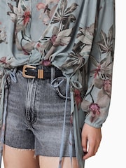 AllSaints Blue Avala Top - Image 6 of 8