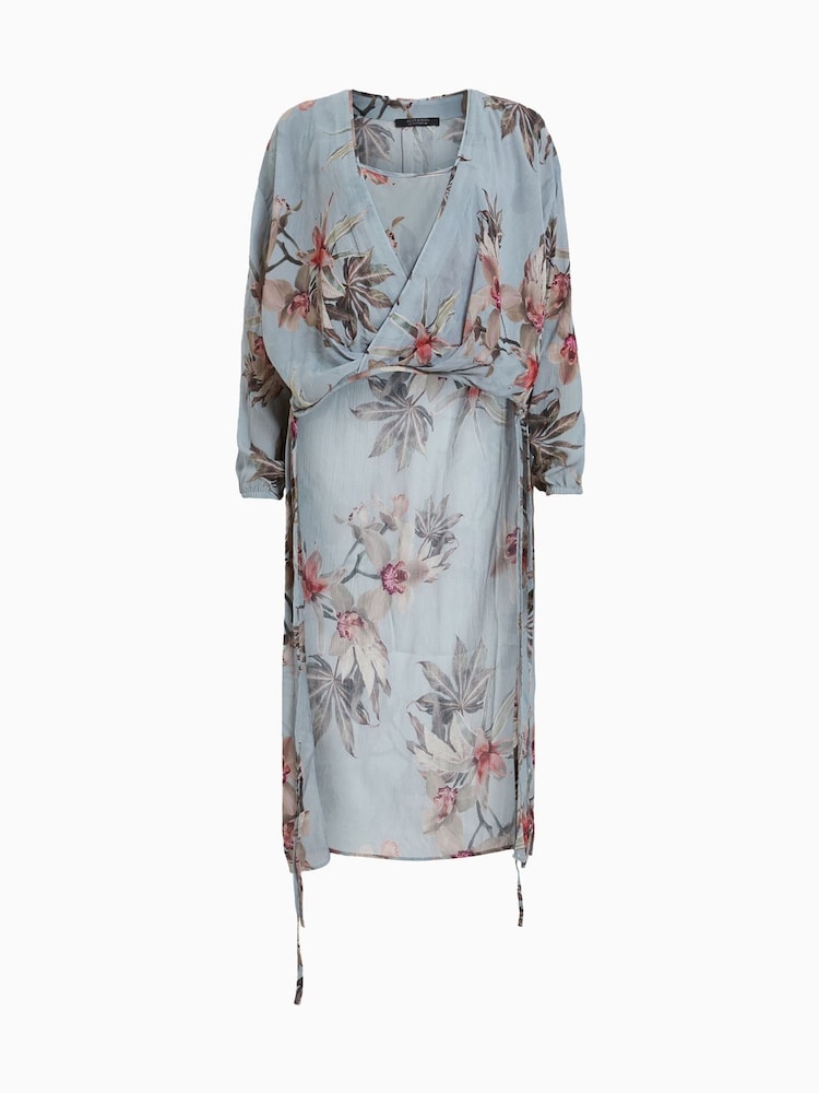 AllSaints Blue Avala Top - Image 8 of 8
