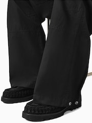 AllSaints Black Depot Trousers - Image 9 of 10