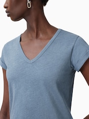 AllSaints Blue 100% Organic Cotton Anna T-Shirt - Image 5 of 7