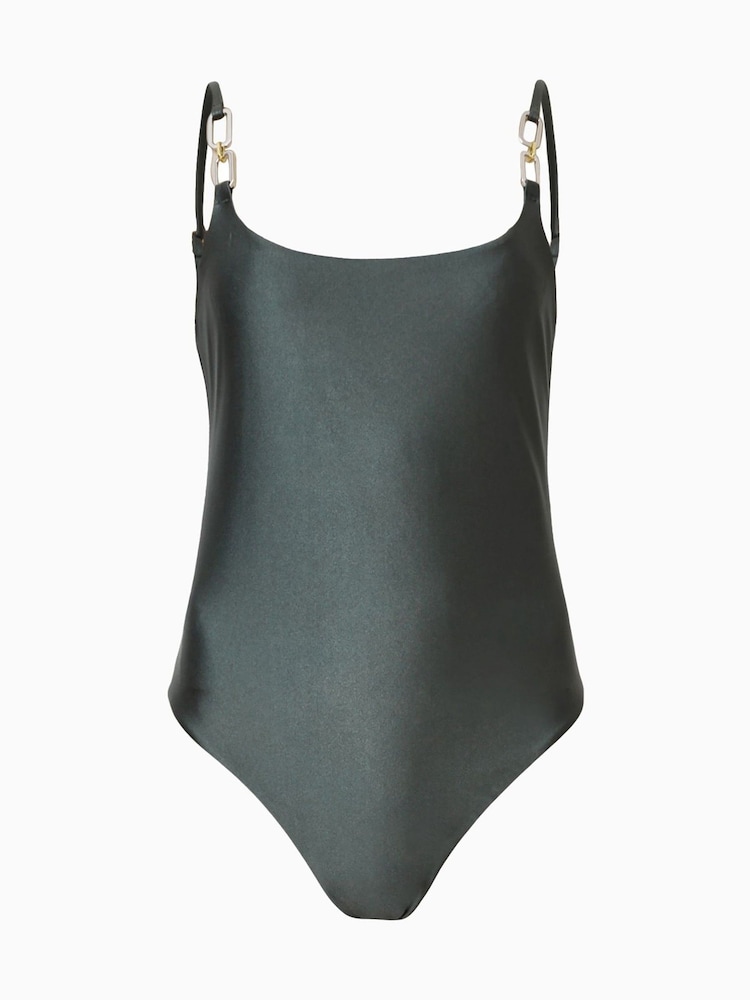 AllSaints Green Talaria Swimsuit - Image 9 of 9