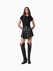 AllSaints Black Naria Lea Skirt - Image 5 of 9