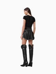 AllSaints Black Naria Lea Skirt - Image 8 of 9