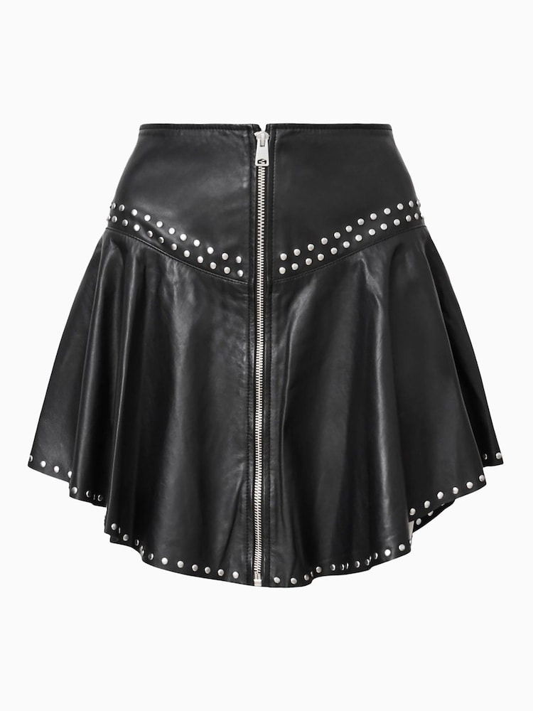 AllSaints Black Naria Lea Skirt - Image 9 of 9