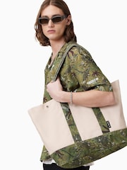 AllSaints Cream Jett Beach Tote Bag - Image 7 of 7