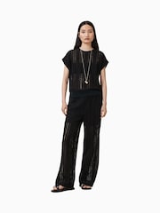 AllSaints Black Giana Trousers - Image 4 of 7