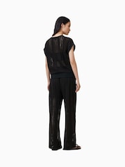 AllSaints Black Giana Trousers - Image 6 of 7