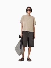 AllSaints Brown Cotton Lisa Biggy T-Shirt - Image 2 of 7