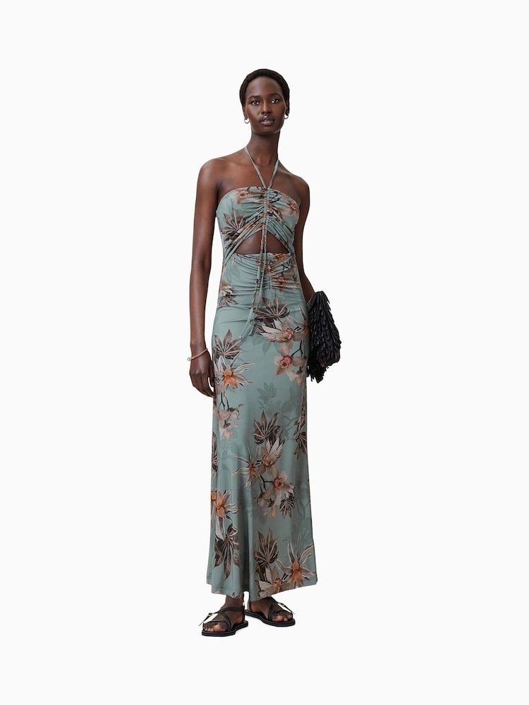 AllSaints Blue Celia Dress - Image 1 of 7