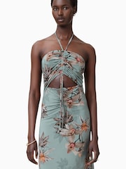 AllSaints Blue Celia Dress - Image 2 of 7