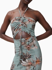 AllSaints Blue Celia Dress - Image 3 of 7
