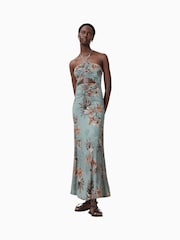 AllSaints Blue Celia Dress - Image 4 of 7