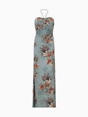 AllSaints Blue Celia Dress - Image 7 of 7