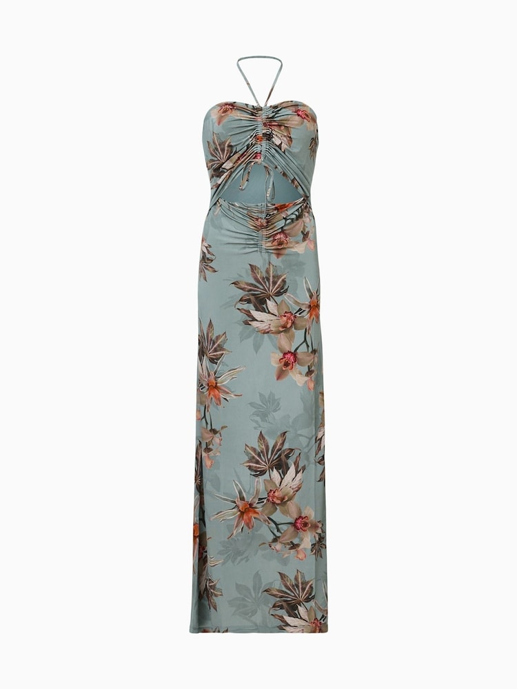 AllSaints Blue Celia Dress - Image 7 of 7