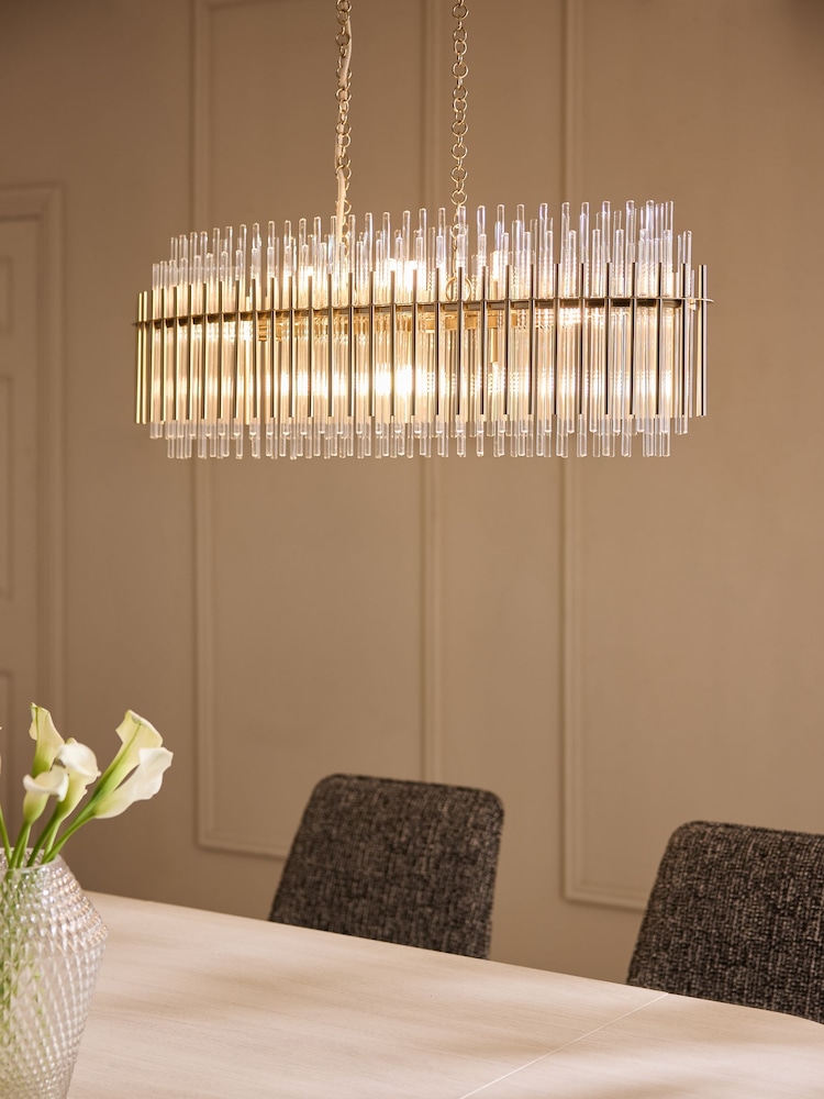 Brass Arundel Linear Pendant - Image 1 of 5 Brass Arundel Linear Pendant - Image 1 of 5