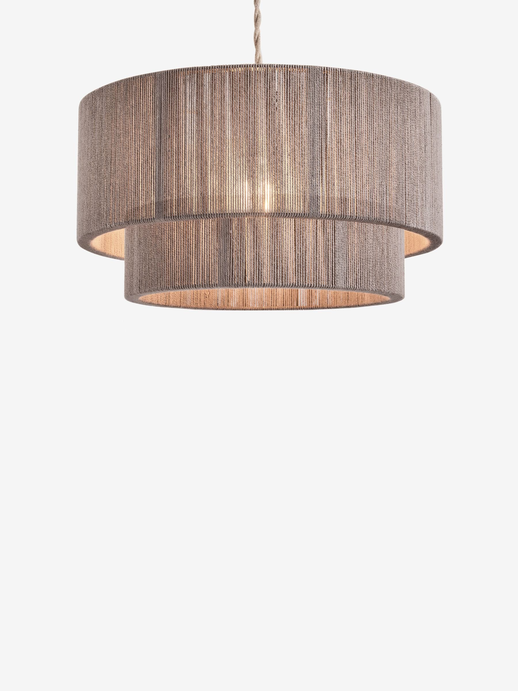 Buy Mid Natural Yale 2 Tier Easy Fit Woven Light Shade from the