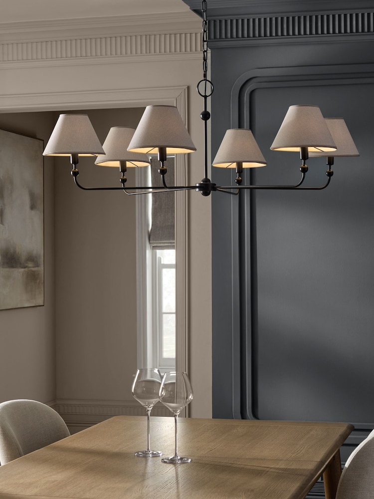 Black Staverton 6 Light Chandelier - Image 1 of 6
