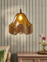 Amber Orange Wroxton Easy Fit Shade Ceiling Light - Image 1 of 4