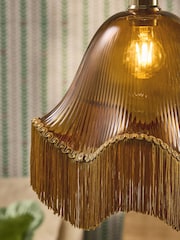 Amber Orange Wroxton Easy Fit Shade Ceiling Light - Image 3 of 4