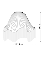 Amber Orange Wroxton Fringed Easy Fit Ceiling Light Shade - Image 5 of 5