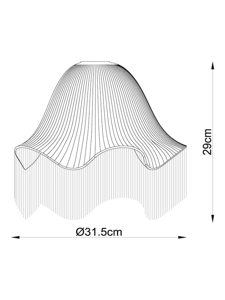 Amber Orange Wroxton Fringed Easy Fit Ceiling Light Shade - Image 5 of 5