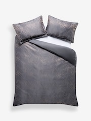 Jacquard-Chevron-Bettbezug und Kissenbezug-Set - Bild 4 von 4