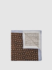 Reiss Chocolate Brown Lucio Pocket Squares - Image 1 of 4