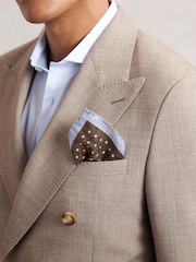 Reiss Chocolate Brown Lucio Pocket Squares - Image 2 of 4