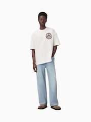 AllSaints White 100% Organic Cotton Incessant Crew T-Shirt - Image 5 of 9