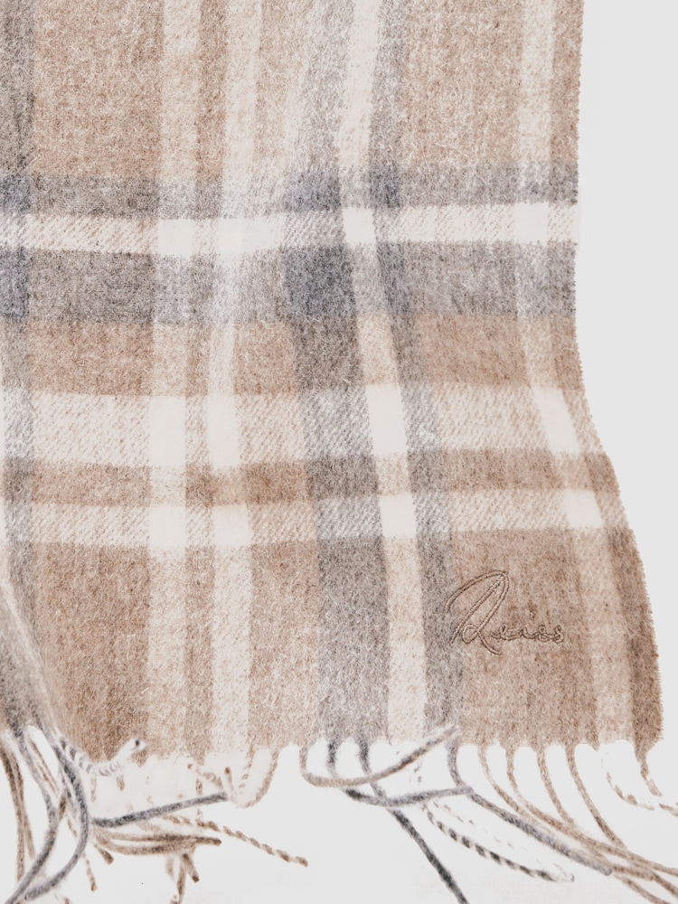 Reiss Oatmeal Multi Charis Scarf - Image 5 of 5