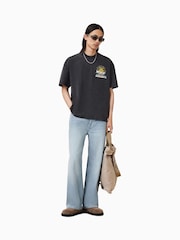 AllSaints Black Cove Crew 100% Organic Cotton T-Shirt - Image 3 of 7