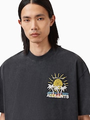 AllSaints Black Cove Crew 100% Organic Cotton T-Shirt - Image 4 of 7