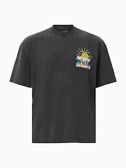 AllSaints Black Cove Crew 100% Organic Cotton T-Shirt - Image 7 of 7