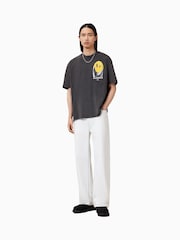 AllSaints Black 100% Organic Cotton Party Wave Crew T-Shirt - Image 5 of 7