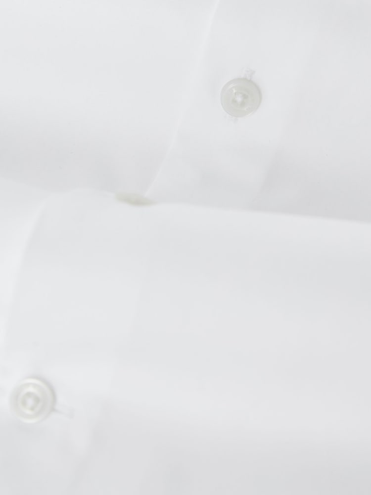 Reiss White Remote Slim Fit Cotton-Satin Cutaway-Collar Shirt - Image 7 of 7 Reiss White Remote Slim Fit Cotton-Satin Cutaway-Collar Shirt - Image 7 of 7