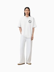 AllSaints White Distortion Crew T-Shirt - Image 4 of 8