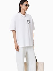 AllSaints White Distortion Crew T-Shirt - Image 5 of 8