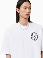 AllSaints White Distortion Crew T-Shirt - Image 6 of 8