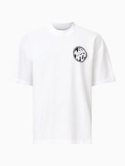 AllSaints White Distortion Crew T-Shirt - Image 8 of 8