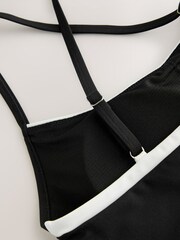 Lipsy Tipped Cross-Back Sports Bra - Bild 5 von 5
