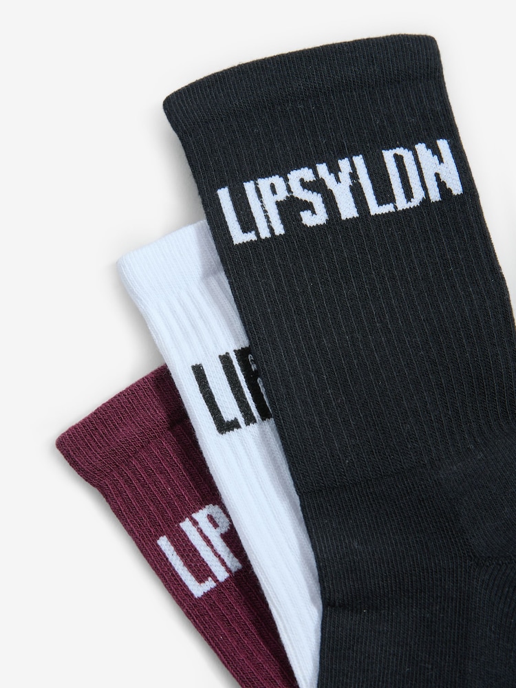 Lipsy Ribbed Socks 3 Pack - Obraz 7 z 7