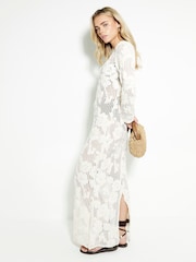 Кружевное платье макси для миниатюрных с цветочным принтом River Island - Изображение 1 из 5