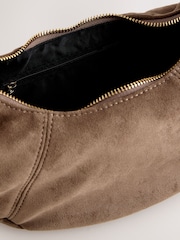 Tan Brown Suede Sling Shoulder Bag - Image 5 of 5