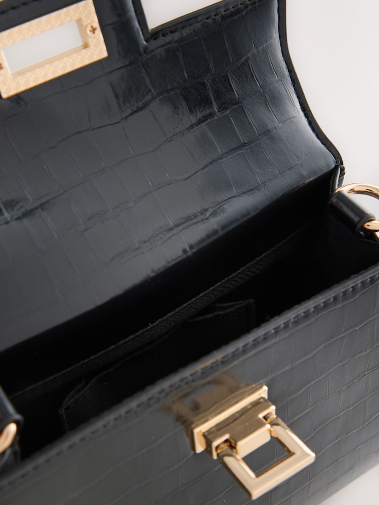 Black Scarf Top Handle Bag - Image 10 of 10