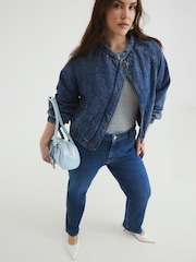 River Island Blue High Rise Ankle Grazer Slim Jeans - Image 1 of 5