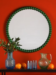 Dar Lighting Green Bobbin Mirror - Image 1 of 4