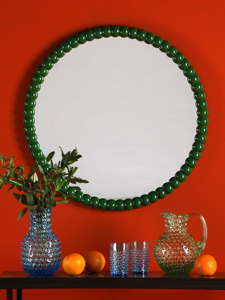 Dar Lighting Green Bobbin Mirror - Image 1 of 4