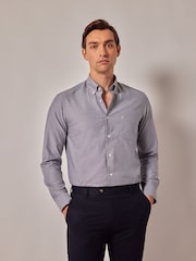 Hawes & Curtis Grey Oxford 100% Cotton Shirt - صورة 1 من 2