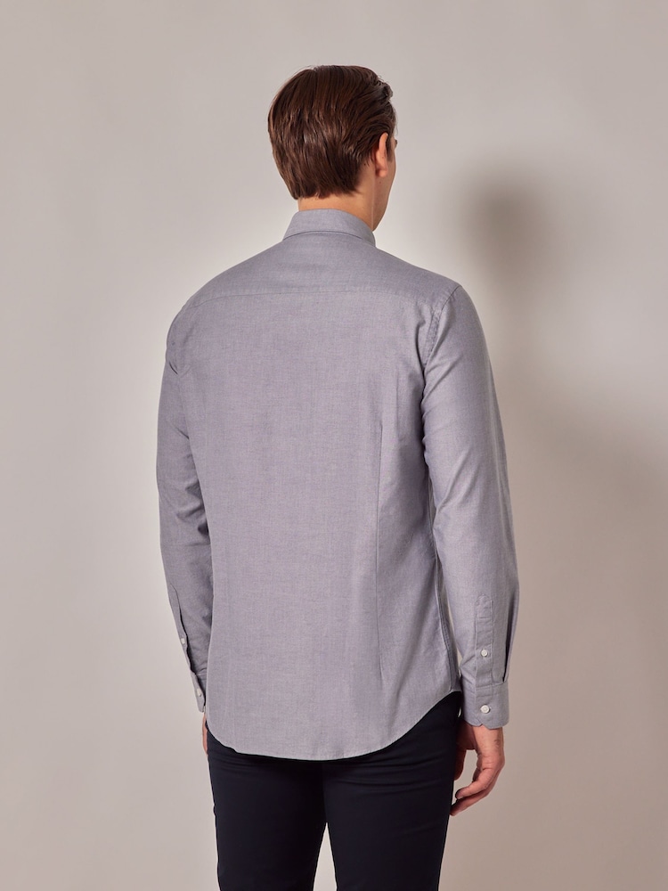 Hawes & Curtis Grey Oxford 100% Cotton Shirt - صورة 2 من 2