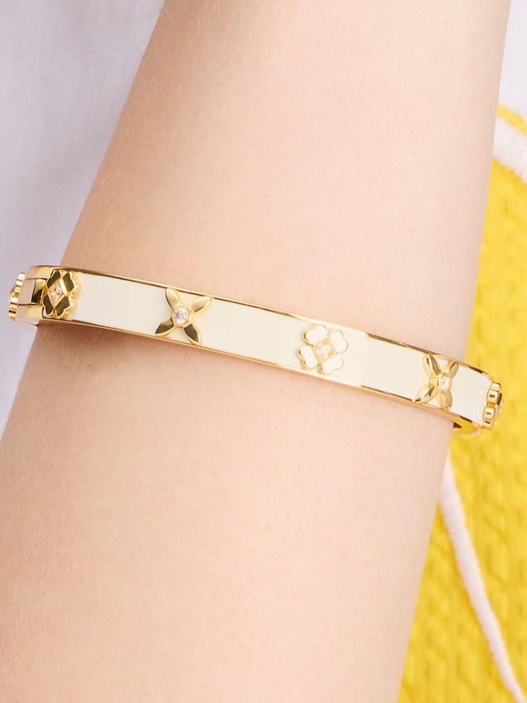 Kate Spade Gold Tone Hinged Bangle - Image 4 of 4